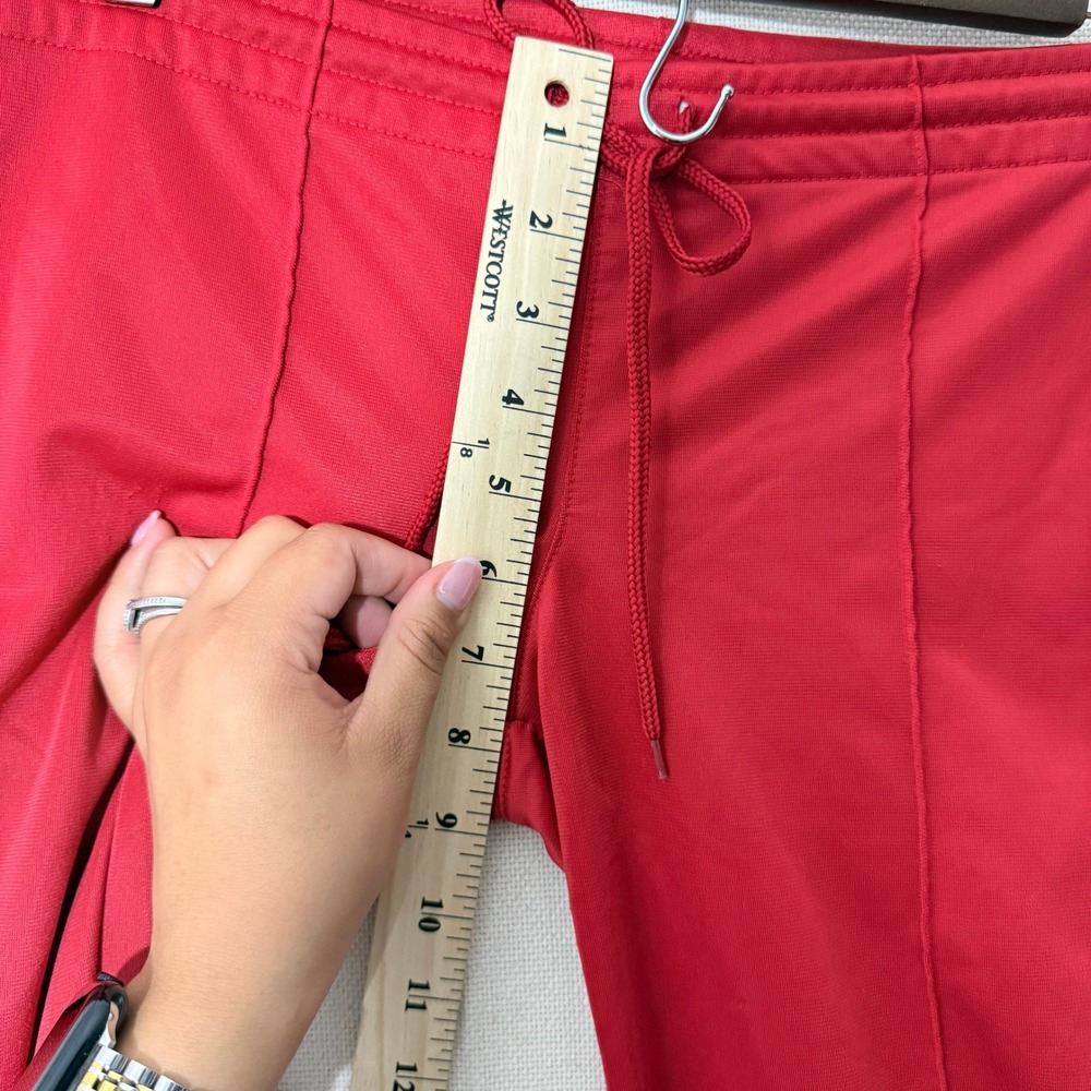 Timing Red Track Pants White Side Stripe Vintage Y2K Low Rise Sportswear Med M - Picture 6 of 6